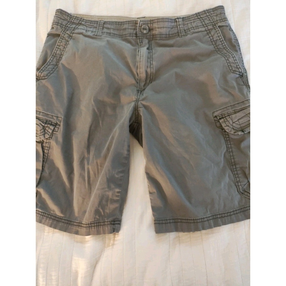 UNIONBAY Men's 36 Gray Cargo Shorts Y2K Skater Grunge Utility Long Inseam